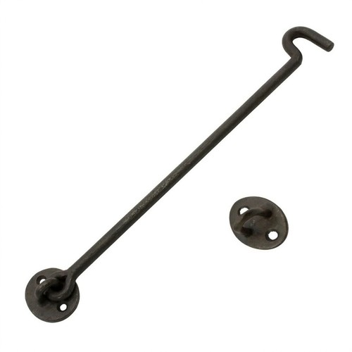 Black hook eye latch - black,