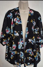 Black Floral Kimono Size M