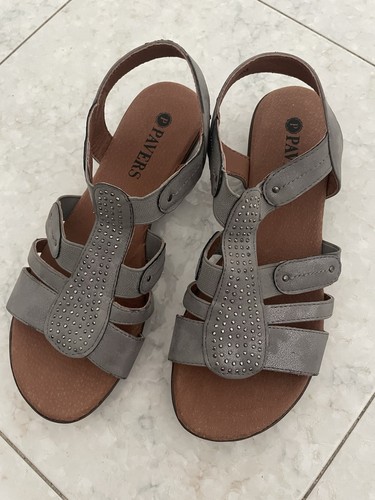 Pavers ladies sandals grey - pavers,