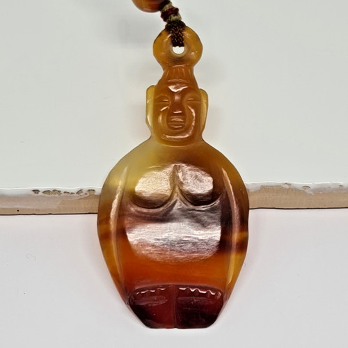 Vintage carved carnelian agate