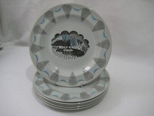 Eric Ravilious for Wedgwood - Set of 6 Travel Pattern Side Plates