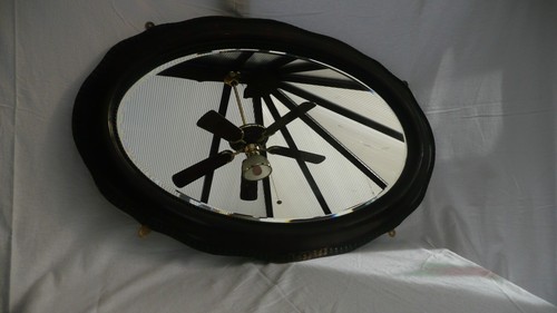 Vintage oval wall mirror - wall,