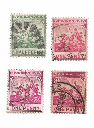 Barbados old postage stamps - , x