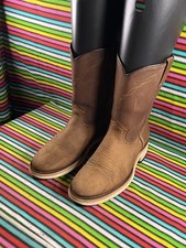 Men’s Continental Saddlery Co Cowboy Western Cowgirl Brown Leather Biker Boots 8