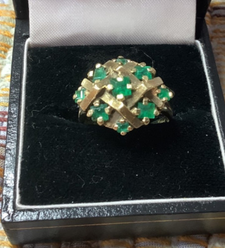 Sparkly 14ct gold emerald and - gold,