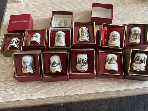 Caverswall xmas thimbles - xmas,