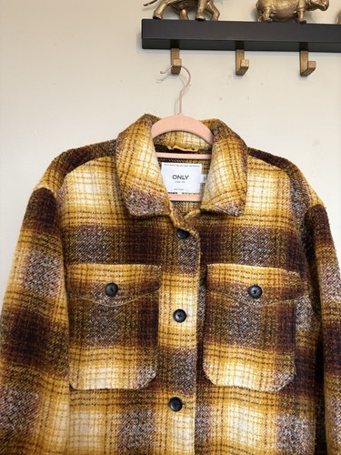 Only brown mustard plaid - &,
