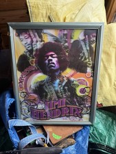 Jimi Hendrix Rock N Roll Vintage Poster In Frame