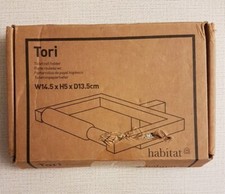 Tori Toilet Roll Holder Habitat W14.5xH5xD13.5cm BRAND NEW