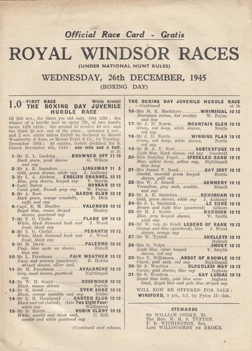 Racecard royal windsor - -,