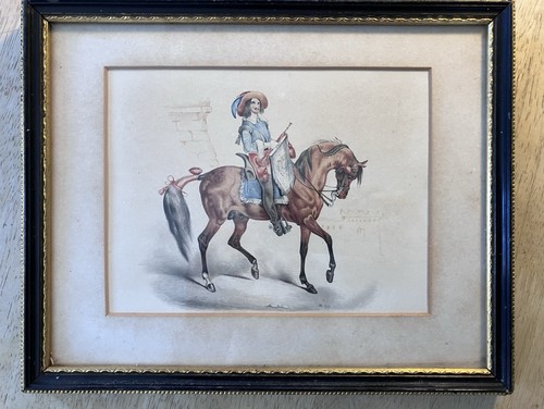 Cavalier horse antique 1837 - horse,