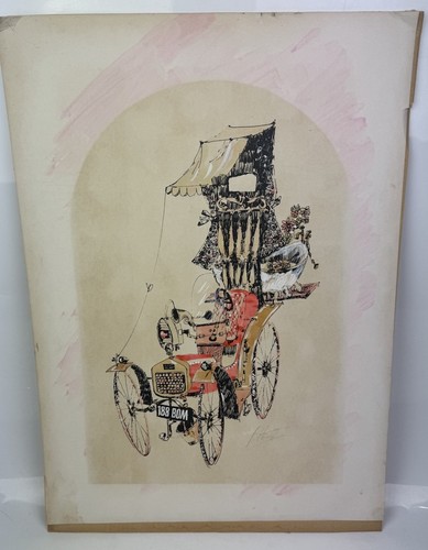 Vintage hand drawn automobile - vintage,