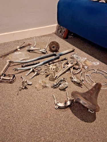 Vintage job lot bike parts - vintage,
