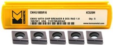 5x KENNAMETAL CNHU 1005R16 KC520M MILLING INSERT Carbide Chip Breaker 6 Rad 1.6