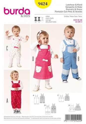 Burda sewing pattern 9424 - pattern, baby