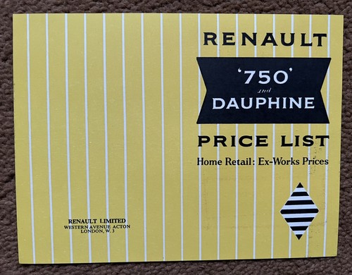 Renault dauphine 750 showroom - renault,