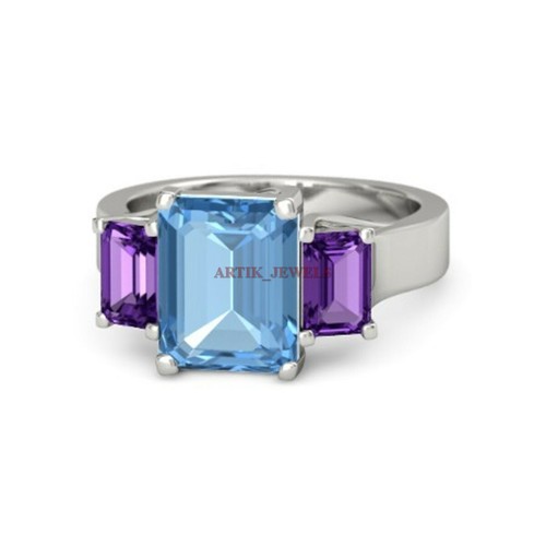 Natural blue topaz - natural, amethyst