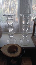 A Pair Off Clear Glass Church