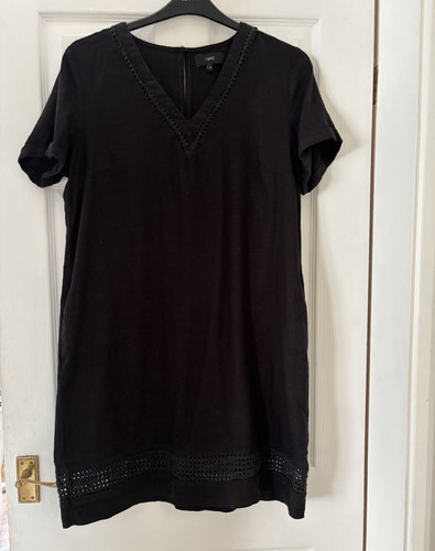 Next black linen shift knee - next,