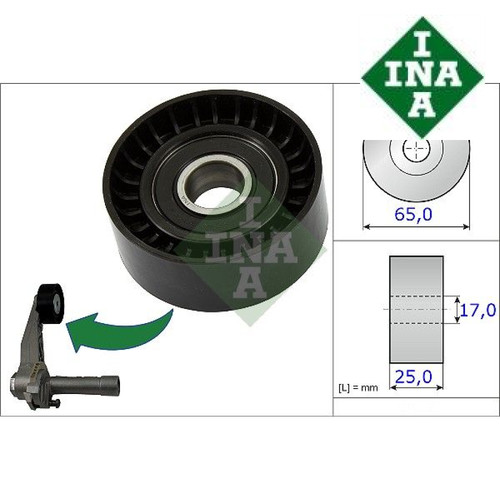 Tensioner pulley ribbed - tensioner, v-ribbed