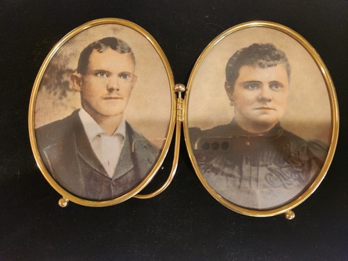Antique brass oval double - brass,