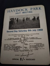 VINTAGE RACE CARD HORSE RACING