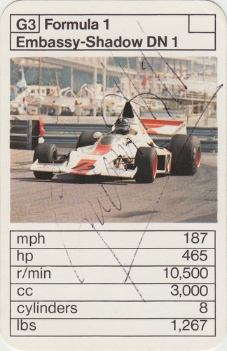 Graham hill hand - hand, signed