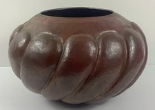 Vtg Large Textured Copper Vase