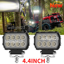 Pair Mini Digger Excavator 4'' Work Light Lamp Square fit Komatsu Hitachi Kubota