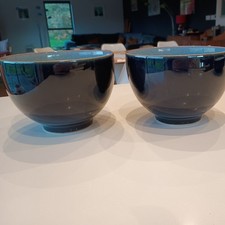 2x Denby - Jet - Noodle Bowl s 14cm D, 10cm H
