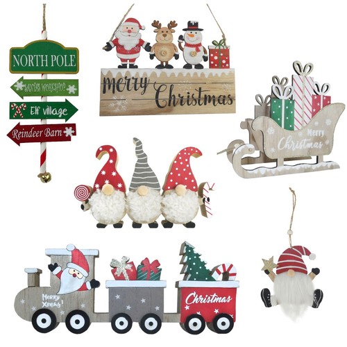 Wooden christmas decorations - wooden,