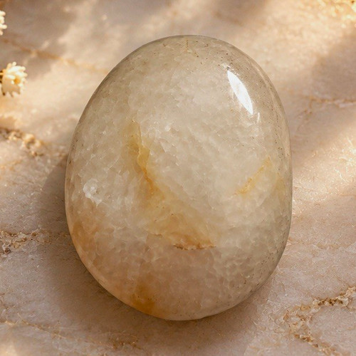Polished quartz crystal egg - polished,