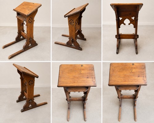 Antique gothic church lectern - antique,