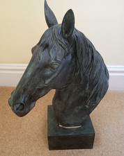 Bronze-effect Horse Head Ornament by Dorma 33cm tall with label
