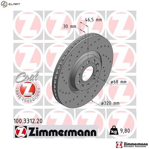 Brake disc 100 3312 for - 2x,