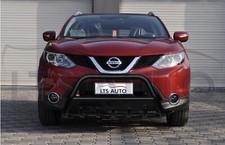 QASHQAI STAINLESS STEEL BLACK AXLE NUDGE A-BAR BULL BAR GUARD 2014 ONWARDS