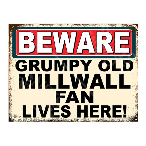 Metal sign plaque beware - metal,