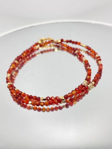 Genuine carnelian faceted - genuine,