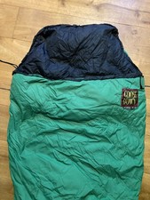Kathmandu 'Columbus S L' goose down 3 season sleeping bag, green, VGC