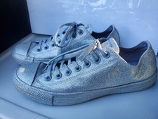 Converse Glitter ✨ Silver Low Top Sneakers 👟 Size 9