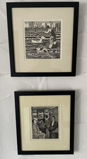 PAIR OF TIRZAH RAVILIOUS WOOD