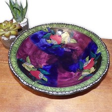 Art Deco Pottery Bowl Vintage 1930s Hancock and Sons Rubens Pomegranate Ceramic