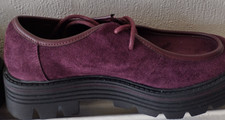Tu Sainsburys Ladies Chunky Faux Suede Burgundy  Shoes size 4  New without Tags