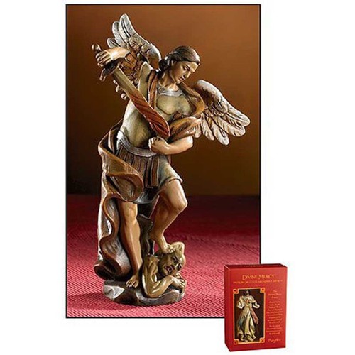 Michael statue 4in resin - st,
