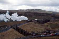 Original 35mm Rail Slide: MAINLINE STEAM: 70000 BRITANNIA: DANDRY MIRE: 1995