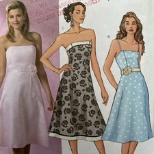 Butterick B 4389 Lady’s Sewing Pattern Strappy Strapless Summer Dress Size 14-20