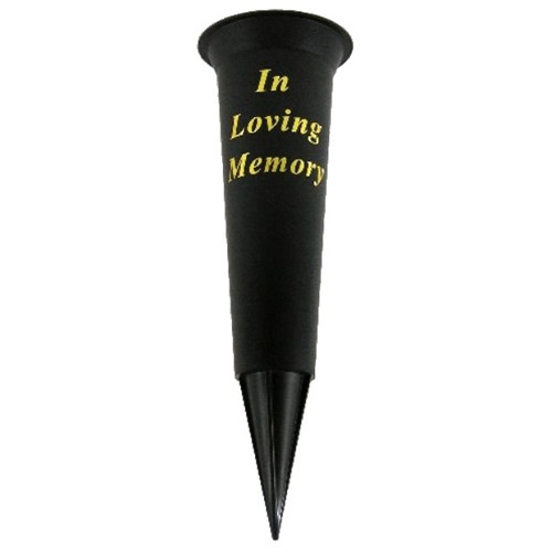 Black grave spike flower - , vase