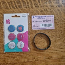 2012 London Olympics Memorabilia Ticket Stubs Badges Wrist Band