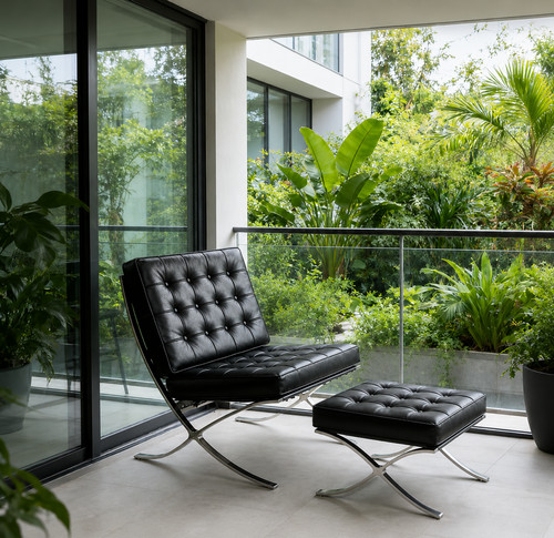 Barcelona chair ottoman - chair,