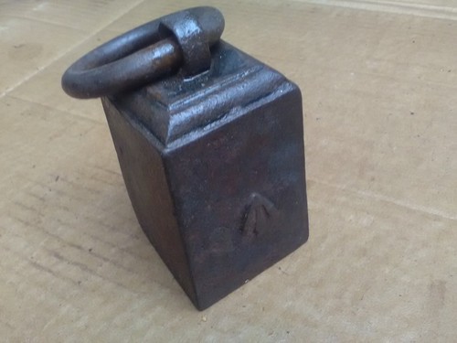 Antique cast iron 4lb weight - antique,